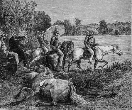 Téléchargez les photos : Horse Expedition, les œuvres majeures du siècle par Dumont, Edition Hachette 1895 - en image libre de droit