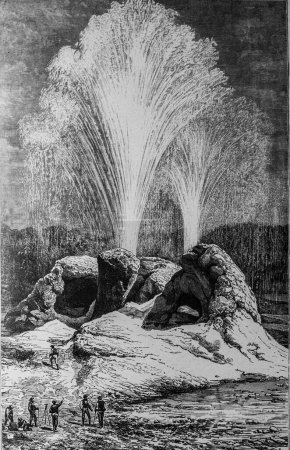 Foto de La cueva de los Estados Unidos, la obra más importante del siglo por Dumont, Edición Hachette 1895 - Imagen libre de derechos