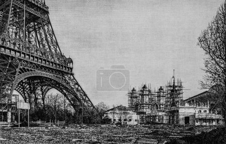 Eiffel Tour, the major works of the century by Dumont, Hachette Edition 1895