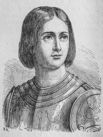 Photo for Jeanne d'Arc, popular from France by Henri Martin, editor Furne 1860 - Royalty Free Image