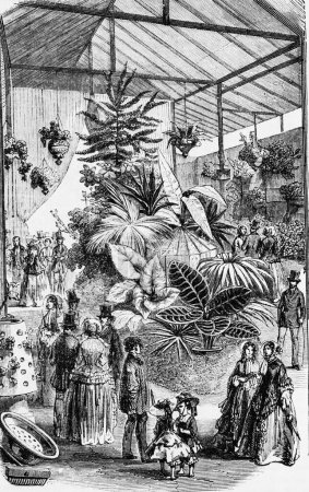Ausstellung der Gartenbaugesellschaft im Garten von Luxemburg, Tisch von Paris von Edmond Texier, Verleger Paulin und Le Chavalier 1853