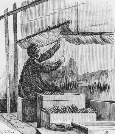 Téléchargez les photos : Fabrication de Goblin, Table de Paris par Edmond Texier, Editeur Paulin et Le Chavalier 1853 - en image libre de droit