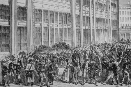 Téléchargez les photos : Entree à Paris du Général Vinoy, l'illustre univers, éditeur Michel Levy 1870 - en image libre de droit