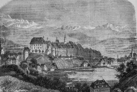 Suiza; la ciudad de Wyl, el ilustre universo, editor Michel Levy 1870