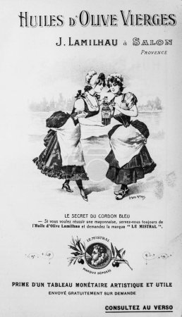 Werbung für Olivenöl, Verzeichnis der französischen Epicerie, 1911