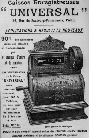 Werbung für Caisses Recordres, Verzeichnis der französischen Ginentry, 1911