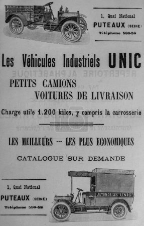 Publicité pour véhicules, Epicerie Française, 1911