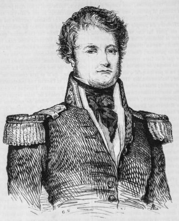 Téléchargez les photos : Amiral Dumont d'Urville, le magazin pittoresque, éditeur Edouard Charton, 1860 - en image libre de droit