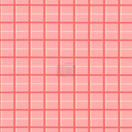 Illustration for Pink and yellow squared checkered background. Cell pattern template. Vector illustration - Royalty Free Image