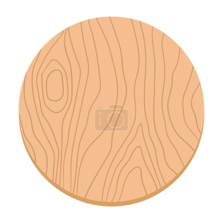 Illustration for Circle wooden plank. Hand drawn imitation of a wood material. Vector illustration - Royalty Free Image