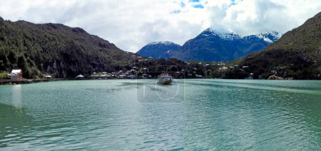 Photo for Caleta Tortel, wooden walkways, Carretera Austral - Chile - Royalty Free Image