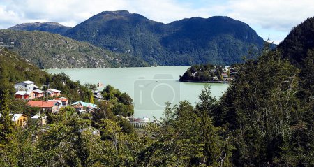 Photo for Caleta Tortel, wooden walkways, Carretera Austral - Chile - Royalty Free Image