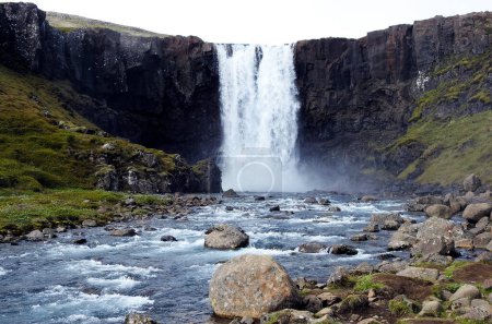Photo for Gufufoss waterfalls in Sey isfj r ur - Iceland - Royalty Free Image