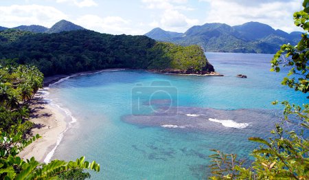 Foto de Panoramic of the north coast - Dominica Island - Imagen libre de derechos