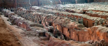 Foto de View of Terracotta Army - Xi'an, China - Imagen libre de derechos