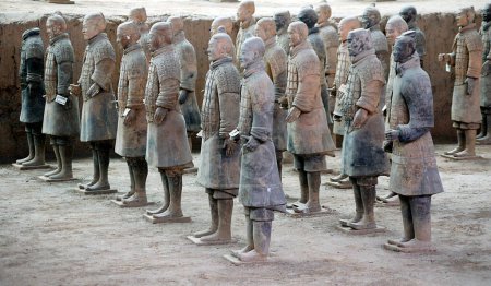 Foto de View of Terracotta Army - Xi'an, China - Imagen libre de derechos