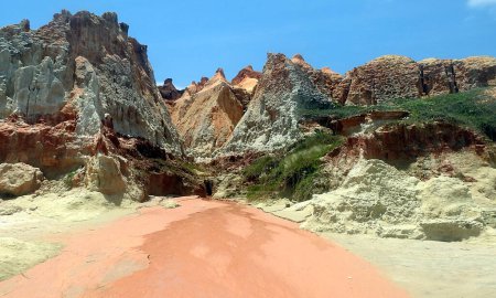 Photo for Morro Branco - Maze of colored sands, Hortaleza, Brazil - Royalty Free Image
