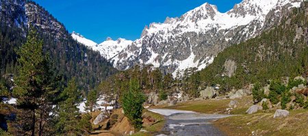 Téléchargez les photos : Vallée de Marcadau dans les Hautes Pyrénées près de Cauterets - France - en image libre de droit