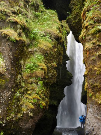 Photo for Gljufrabui waterfall, Canyon Dweller, Hamragar ar, South Coast - Iceland - Royalty Free Image