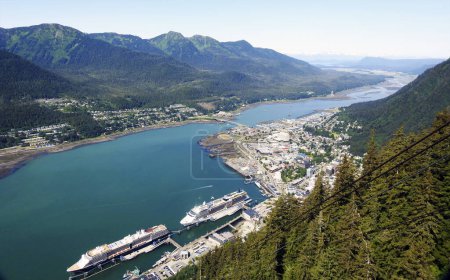 View of Juneau from Mount Roberts, Alaska - United States