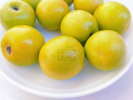 Photo for Apple ber berry Indian Jujube berries jujuba fruit food Indian-plum chinese date Chinese-apple juicy ripe dunks ziziphus mauritiana raw closeup view image picture stock photo - Royalty Free Image