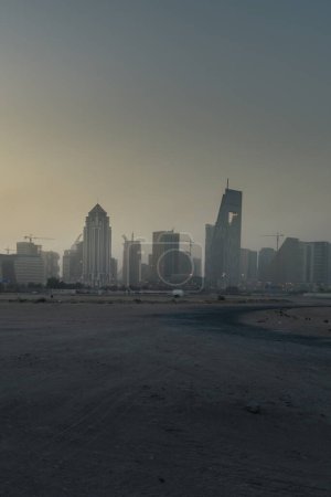 Foto de Paisaje urbano de Lusail temprano en la mañana, Doha - Imagen libre de derechos