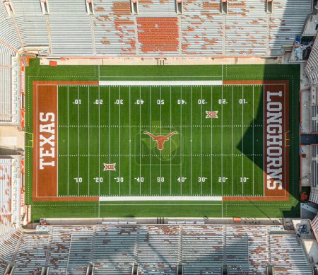 Photo for Darrell K Royal-Texas Memorial Stadium - home of the Longhorns Football Team in Austin - aerial view - AUSTIN, TEXAS - NOVEMBER 1, 2022 - Royalty Free Image