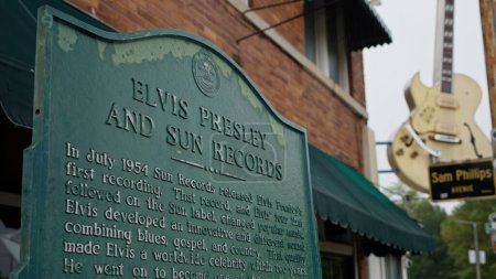 Foto de Elvis Presley y Sun Records Estudio de grabación - MEMPHIS, TENNESSEE - 07 DE NOVIEMBRE DE 2022 - Imagen libre de derechos
