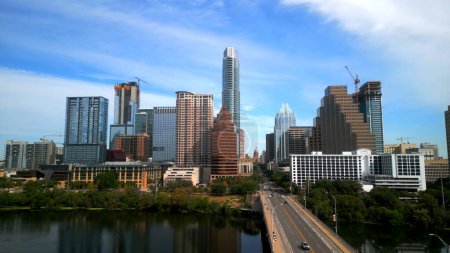 Foto de Skyline de Houston Texas desde arriba - AUSTIN, TEXAS - 02 DE NOVIEMBRE DE 2022 - Imagen libre de derechos
