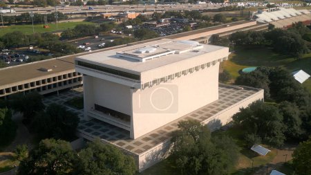 Photo for LBJ Lyndon Baines Johnson Library and Museum in Houston from above - AUSTIN, TEXAS - NOVEMBER 02, 2022 - Royalty Free Image