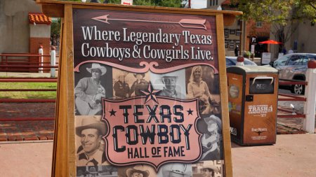 Photo for Texas Cowboy Hall of Fame at Fort Worth Stockyards in the historic district - FORT WORTH, TEXAS - NOVEMBER 09, 2022 - Royalty Free Image