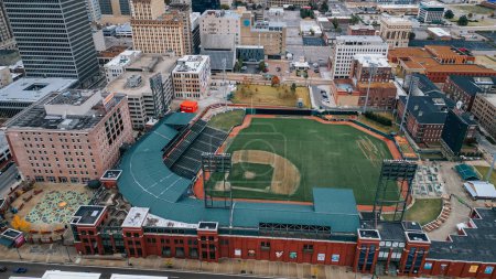 Photo for AutoZone Park Stadium in Memphis Downtown - MEMPHIS, TENNESSEE - NOVEMBER 07, 2022 - Royalty Free Image