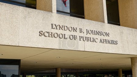 Foto de Lyndon B Johnson School of Public Affairs en la Universidad de Texas en Austin AUSTIN, TEXAS 31 DE OCTUBRE DE 2022 - Imagen libre de derechos