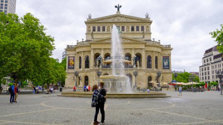 Photo for Frankfurt Opera - the original old opera house in the city - FRANKFURT MAIN, GERMANY - JULY 12, 2022 - Royalty Free Image