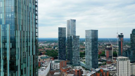 Photo for Famous Beetham Tower and Hilton Hotel in Manchester - MANCHESTER, UNITED KINGDOM - AUGUST 15, 2022 - Royalty Free Image