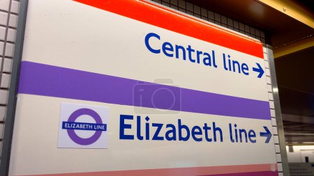 Photo for Elizabeth Line at London Underground - LONDON, UNITED KINGDOM - JUNE 9, 2022 - Royalty Free Image