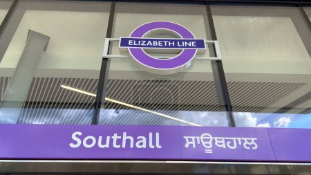 Photo for Elizabeth Line in London - LONDON, UNITED KINGDOM - JUNE 9, 2022 - Royalty Free Image