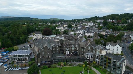 Photo for Aerial view over the village of Windermere in the Lake District - WINDERMERE, UNITED KINGDOM - AUGUST 17, 2022 - Royalty Free Image