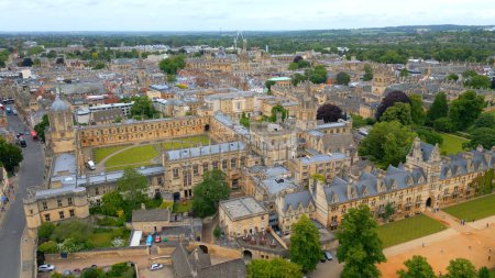 Photo for University of Oxford from above - Christ Church University aerial view - travel photography - Royalty Free Image