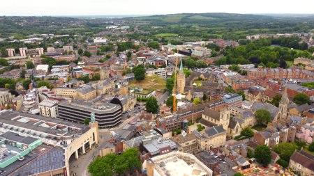 Photo for Aerial view over the city of Oxford with Oxford University - travel photography - Royalty Free Image