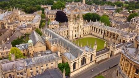 Photo for Amazing University of Oxford - the ancient buildings from above - travel photography - Royalty Free Image