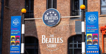 Photo for The Beatles Story Museum at Albert Dock Liverpool - LIVERPOOL, UNITED KINGDOM - AUGUST 16, 2022 - Royalty Free Image