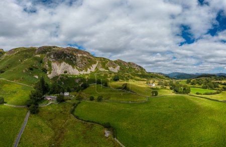 Foto de Aerial view over the beautiful Lake District National Park - travel photography - Imagen libre de derechos