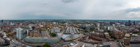 Photo for Panoramic aerial view over Manchester and Piccadilly station - travel photography - Royalty Free Image