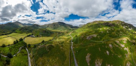 Foto de The amazing landcape of the Lake District National Park - aerial view from above - travel photography - Imagen libre de derechos
