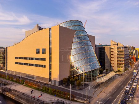 Photo for Dublin Convention Centre - aerial view photography - Royalty Free Image