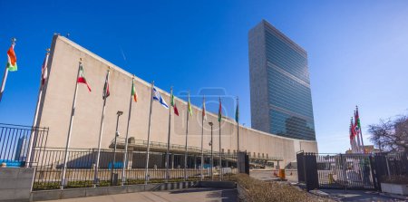 Téléchargez les photos : Siège des Nations Unies à New York - NEW YORK, ÉTATS-UNIS - 14 FÉVRIER 2023 - en image libre de droit