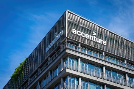Photo for Accenture Office building in Paris 13th district - PARIS, FRANCE - SEPTEMBER 4, 2023 - Royalty Free Image
