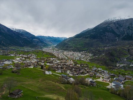 Foto de Ciudad de Brig-Glis en Suiza - viajes fotografias - Imagen libre de derechos