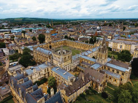 Photo for Christ Church College - Oxford University from above - travel photography - Royalty Free Image